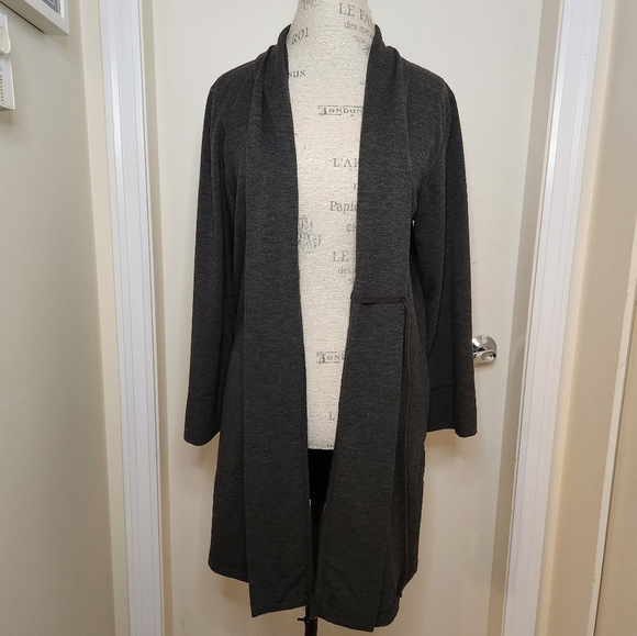 Jersey Wrap Robe Cardigan - Picture 3 of 12